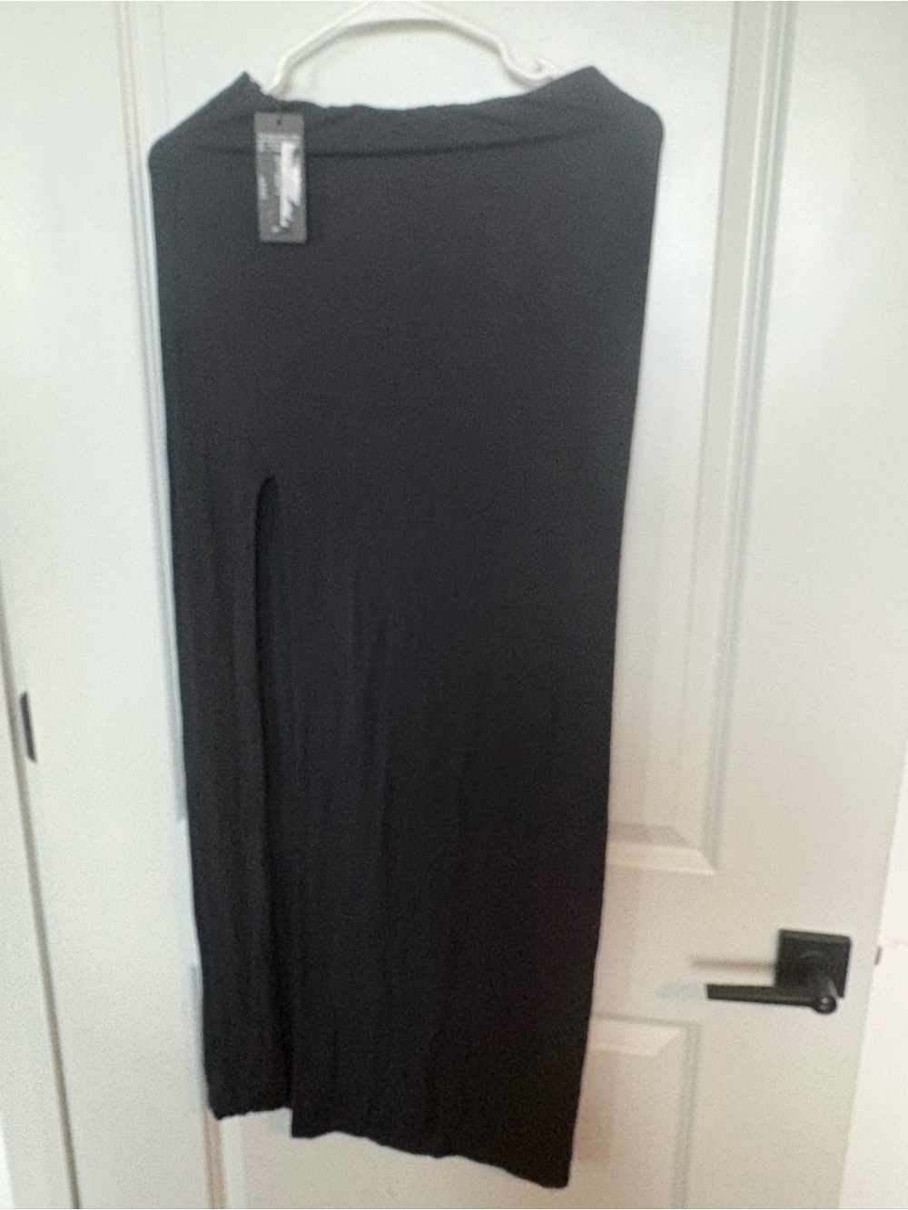 Chaser side slit long Black Maxi Skirt